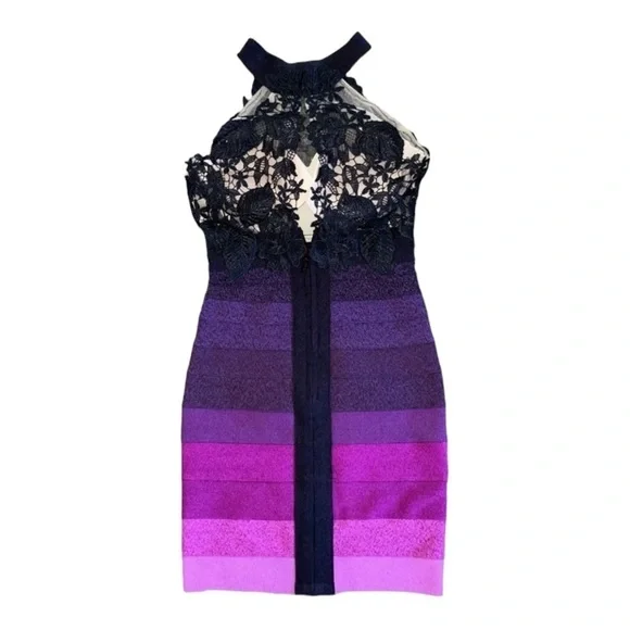 Lucci Lu Lace Halter Bandage Cocktail Dress NWT - Picture 4 of 5